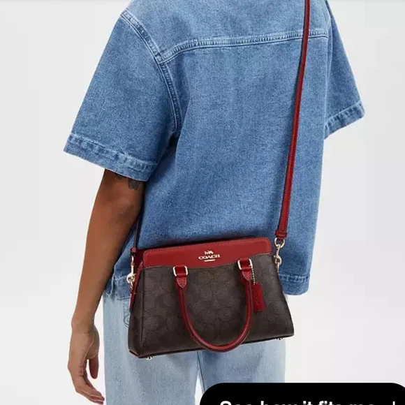 New! Mini Darcie Carryall in Signature Canvas - Picture 6 of 7